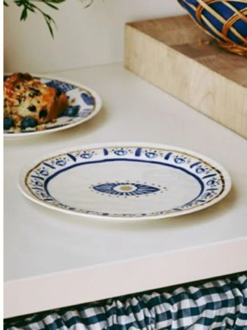 Anthropologie insight desert plate with Gold Accent